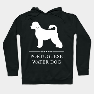 Portuguese Water Dog White Silhouette Hoodie